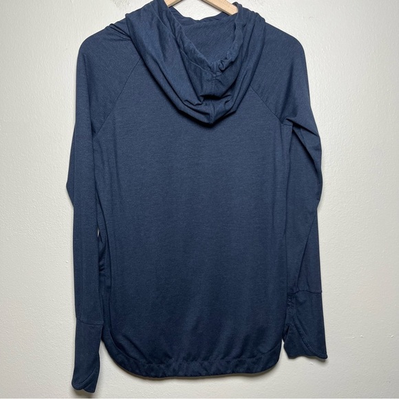 Athleta Women Uptempo Hoodie Sweatshirt Small Blue Hooded Gym Workout - Picture 8 of 11